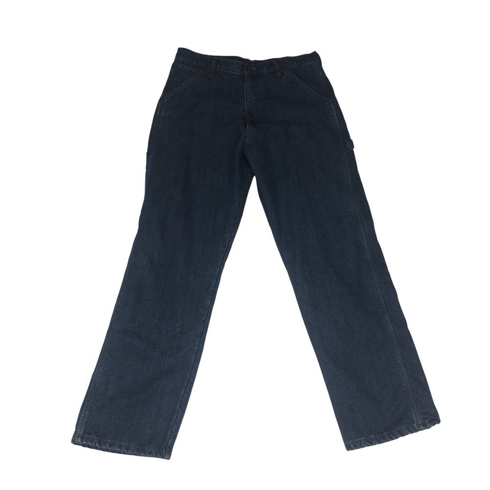 Wrangler Riggs Workwear Fleece Lined Carpenter Jeans Dark Indigo 34x30 Utility